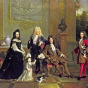 Werk: Die Familie Ludwigs XIV. Künstler: Nicolas de Largillière (1656–1746) Datierung: um 1710–1712 Ort: Versailles (ursprünglich); heute Musée National du Château de Versailles Technik: Öl auf Leinwand